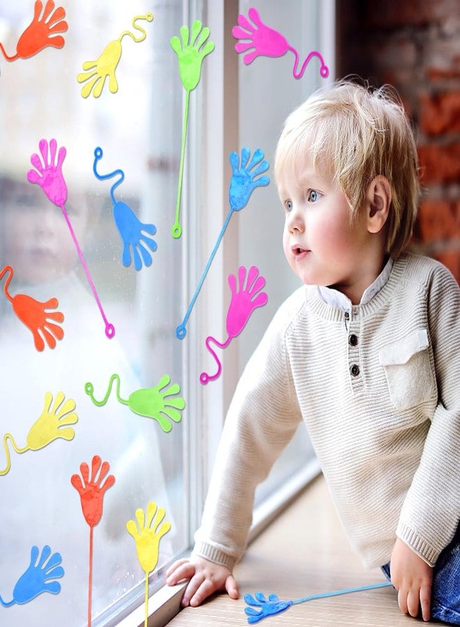 Siwarm 52 pcs Sticky Hands, Party Favors for Kids 4-8 8-12 Goodie Bag Stuffers Treasure Box Prizes Mini Stretchy Hands Fidget Toys Adults Party Supplies Birthday Gifts for Boys Girls Teens - Image 4